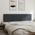 Coussin de tête de lit gris foncé 200 cm velours