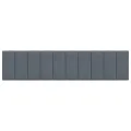 Coussin de tête de lit gris foncé 200 cm velours