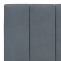 Coussin de tête de lit gris foncé 200 cm velours