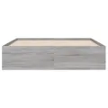 Cadre de lit et tiroirs sonoma gris 135x190 cm bois ingénierie