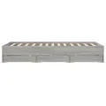 Cadre de lit et tiroirs sonoma gris 135x190 cm bois ingénierie