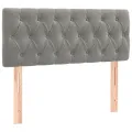 cadre de lit avec matelas et LED Gris clair 90x200cm