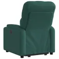 Fauteuil inclinable électrique vert foncé tissu
