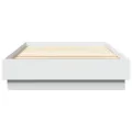 Cadre de lit avec lumières LED blanc 90x200 cm