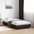 Cadre de lit avec lumières LED noir 75x190 cm