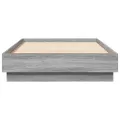 Cadre de lit avec lumières LED sonoma gris 75x190 cm
