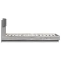 Cadre de lit tête de lit et lumières LED sonoma gris 90x200 cm