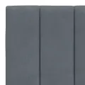 Coussin de tête de lit gris foncé 180 cm velours