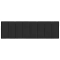 Coussin de tête de lit noir 160 cm velours