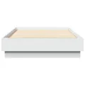 Cadre de lit avec lumières LED blanc 90x190 cm