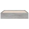 Cadre de lit et tiroirs sonoma gris 140x200cm bois d'ingénierie