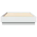 Cadre de lit avec lumières LED blanc 75x190 cm