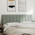 Coussin de tête de lit gris clair 180 cm velours