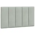 Coussin de tête de lit gris clair 80 cm velours