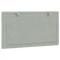 Coussin de tête de lit gris clair 80 cm velours
