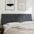 Coussin de tête de lit gris foncé 160 cm velours