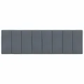 Coussin de tête de lit gris foncé 160 cm velours