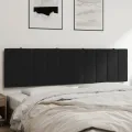 Coussin de tête de lit noir 180 cm velours