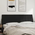 Coussin de tête de lit noir 180 cm velours