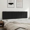Coussin de tête de lit noir 180 cm velours