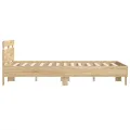 Cadre de lit avec tête de lit et LED chêne sonoma 135x190 cm