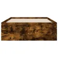 Cadre de lit et tiroirs chêne fumé 90x200 cm bois d'ingénierie