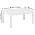 Table de jardin Blanc 78x55x38 cm Plastique
