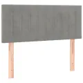 cadre de lit et matelas Gris clair 90x200 cm Velours