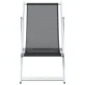 Chaises de plage pliantes 2 pcs gris aluminium et textilène