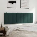 Coussin de tête de lit vert foncé 120 cm velours
