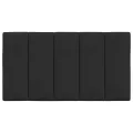 Coussin de tête de lit noir 80 cm velours