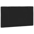 Coussin de tête de lit noir 80 cm velours