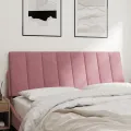 Coussin de tête de lit rose 120 cm velours