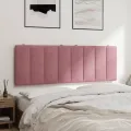 Coussin de tête de lit rose 120 cm velours