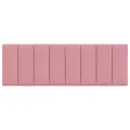 Coussin de tête de lit rose 120 cm velours