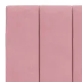 Coussin de tête de lit rose 120 cm velours