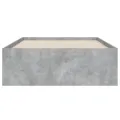 Cadre de lit et tiroirs gris béton 90x200 cm bois d'ingénierie