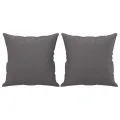 Ensemble de canapés 2 pcs avec coussins gris similicuir