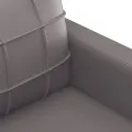 Ensemble de canapés 2 pcs avec coussins gris similicuir