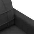 Ensemble de canapés 4 pcs avec coussins Noir Tissu