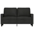 Canapé à 2 places Noir 120 cm Tissu