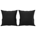 Ensemble de canapés 3 pcs avec coussins noir similicuir