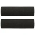 Ensemble de canapés 2 pcs avec coussins noir tissu