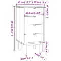 Commode OTTA 45x39x90 cm bois de pin massif