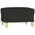 Ensemble de canapés 3 pcs avec coussins noir tissu