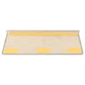 Tapis d'escalier autocollants 15 pcs 65x21x4 cm Argenté