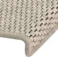 Tapis d'escalier autocollants 15 pcs 65x21x4 cm Argenté