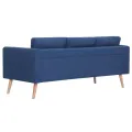 Ensemble de canapé 2 pcs Tissu Bleu