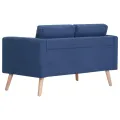 Ensemble de canapé 2 pcs Tissu Bleu