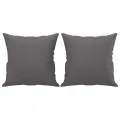 Ensemble de canapés 2 pcs avec coussins gris similicuir